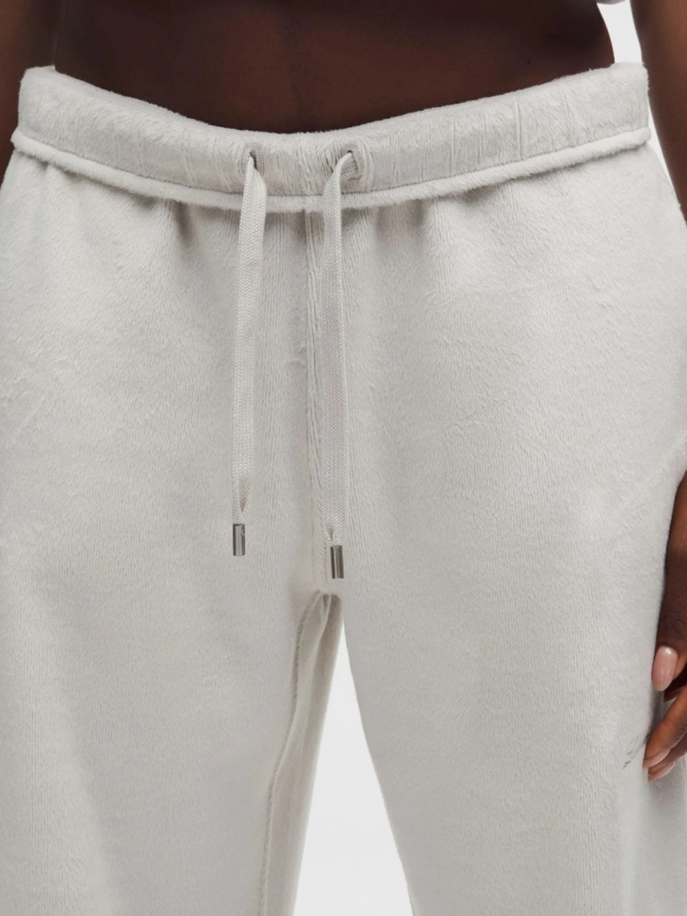 Lululemon Plush Velour Mid Rise Pants Dove Grey Medium - Picture 3 of 14